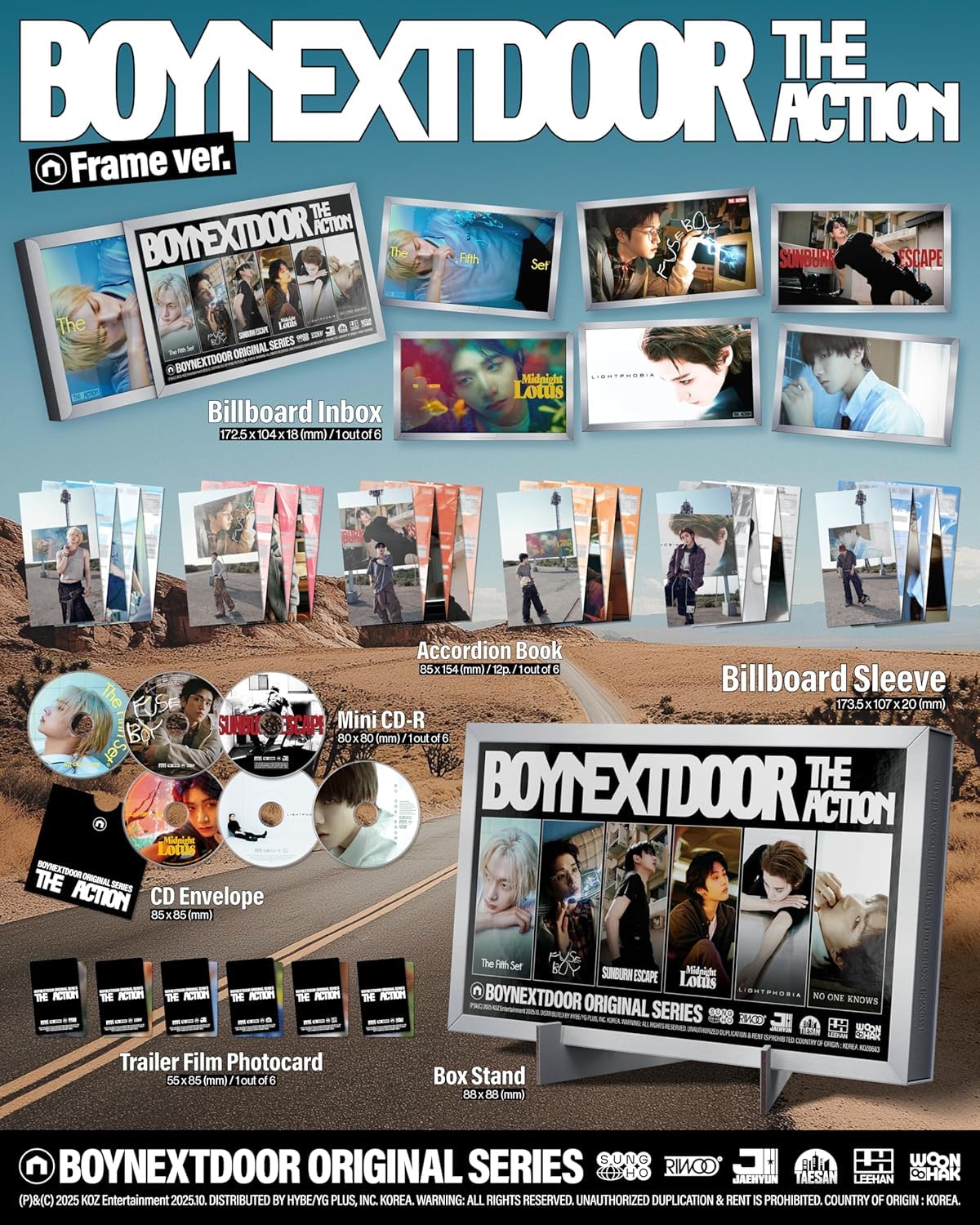 BOYNEXTDOOR The Action [Frame Ver.] 5th EP Album (TAESAN Ver.) +